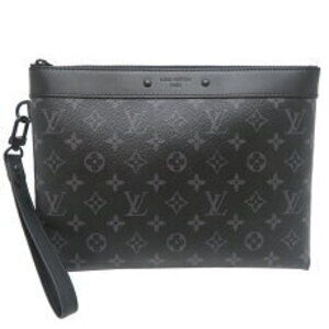 Louis Vuitton Pochette To Go Clutch Bag Monogram Eclipse Black